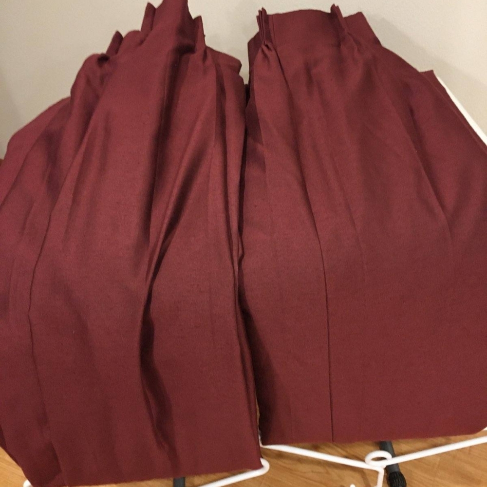 Maroon black out curtains